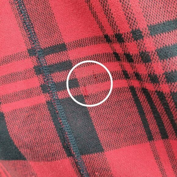 L.L. Bean Vintage Red Buffalo Plaid Crewneck Sweater Medium Cabincore Cotton - Picture 7 of 10